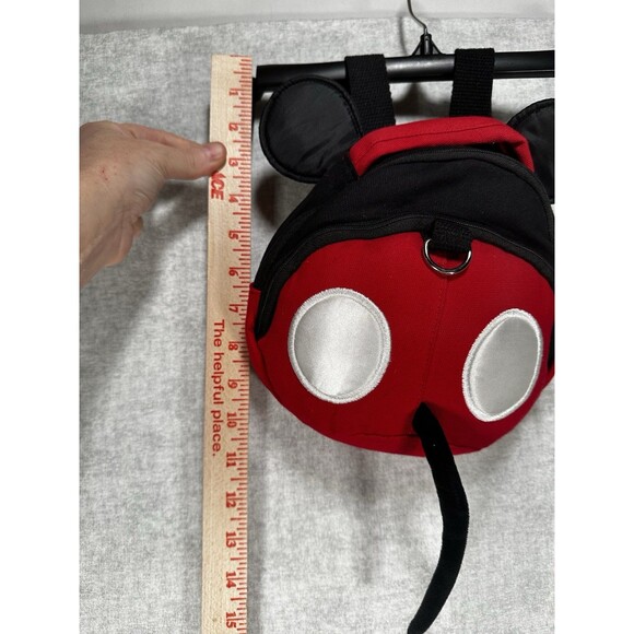 9” Ladybug Backpack For Kids Black and Red 2 Zipper Pockets Small - Picture 5 of 6